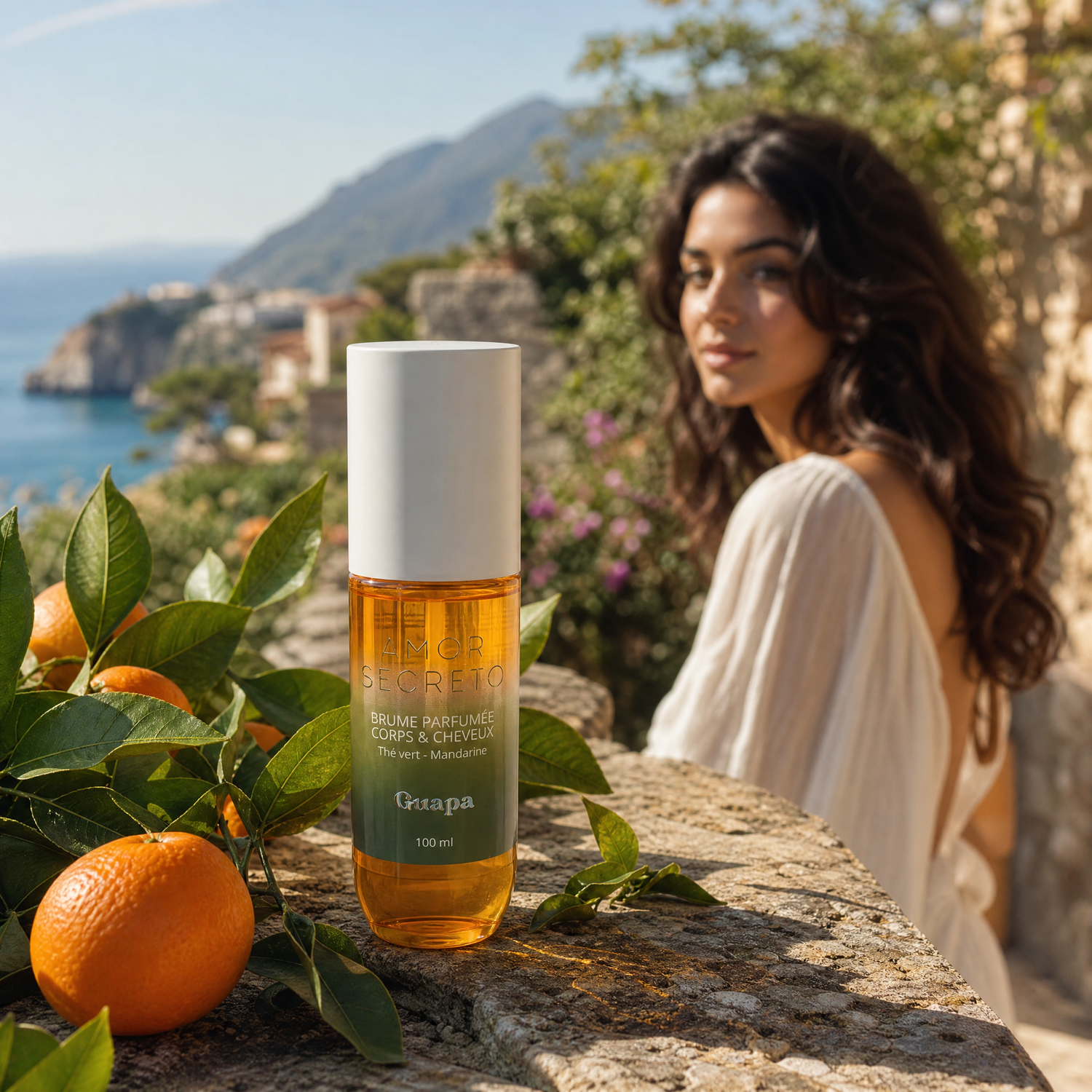 Brume parfumée corps et cheveux - Thé vert et Mandarine - 100 ml